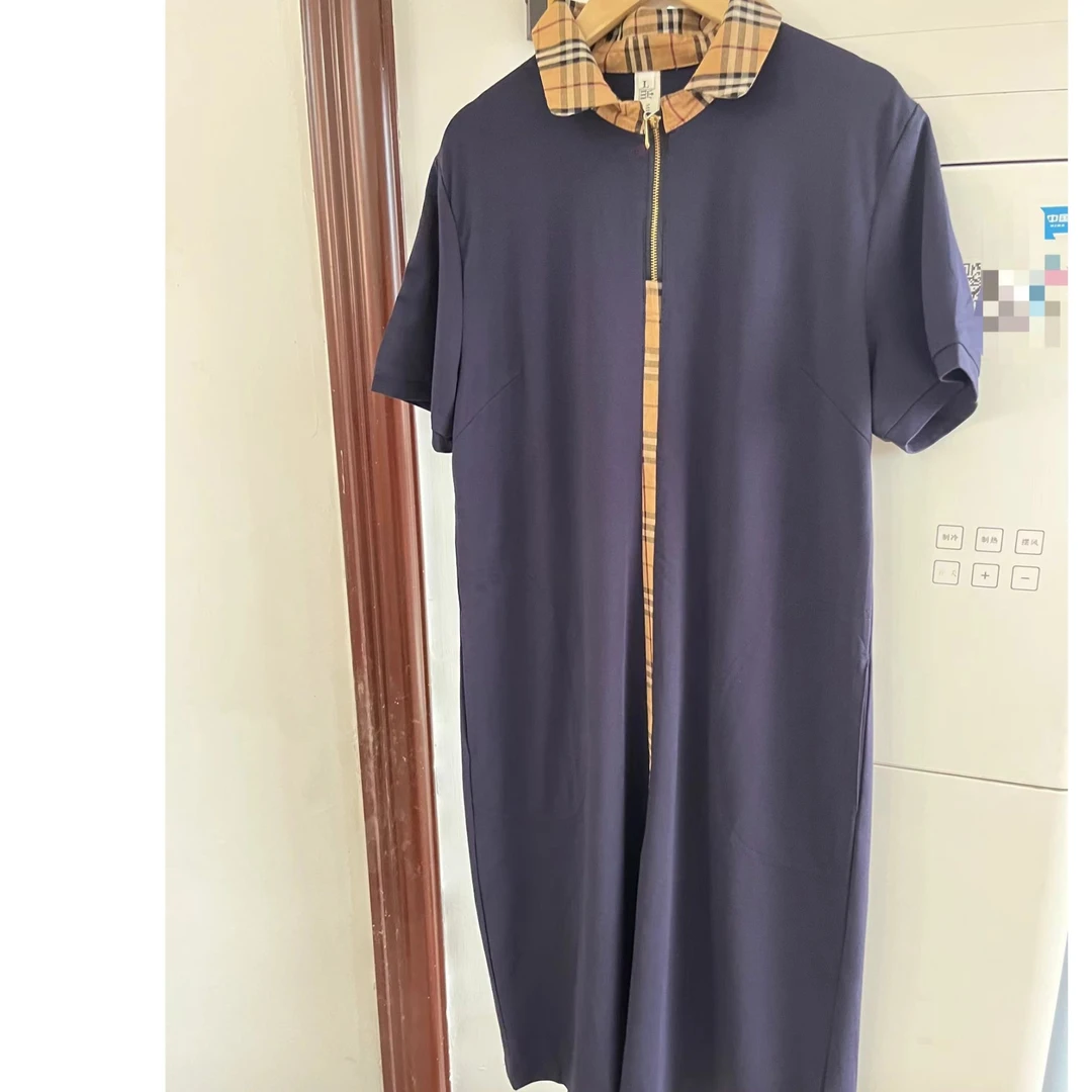 韩版中长款短袖通勤简约连衣裙