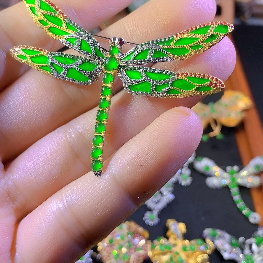 翡翠银S925镶嵌颈饰