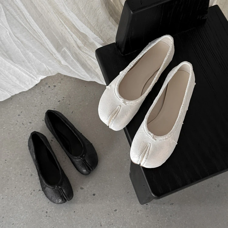 【西西】2025年秋冬2cm百搭新款简约平跟浅口纯色浅口单鞋舒适