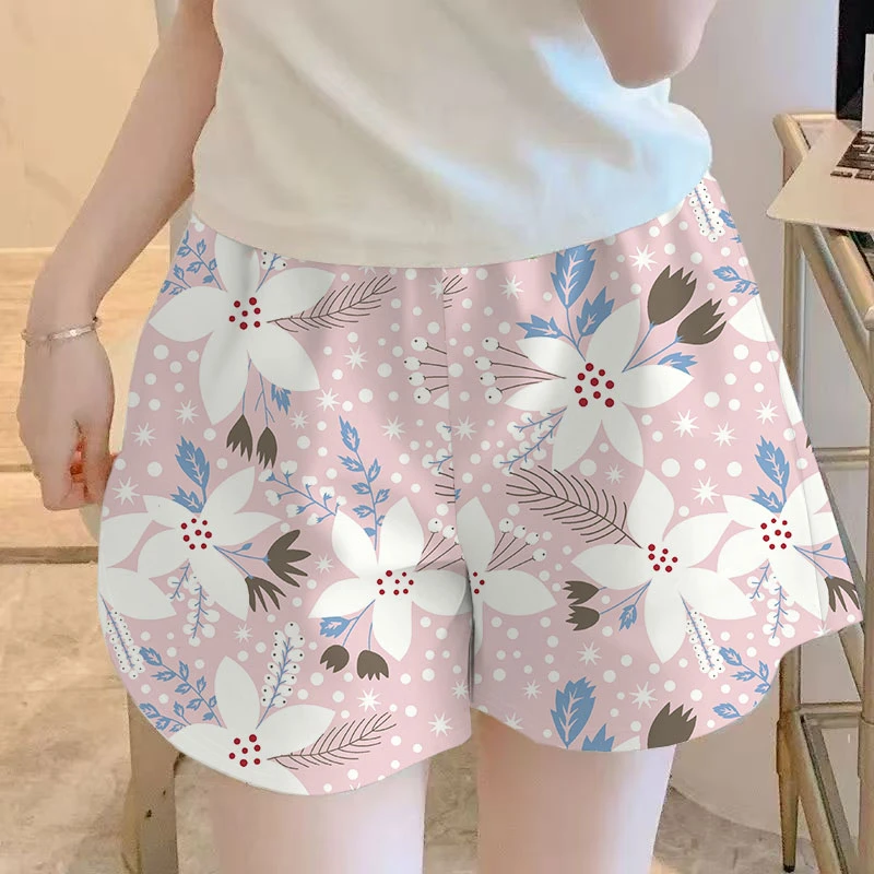 2025夏季短裤卡通ins宽松薄款家居休闲遛弯韩版日系阔腿百搭少女