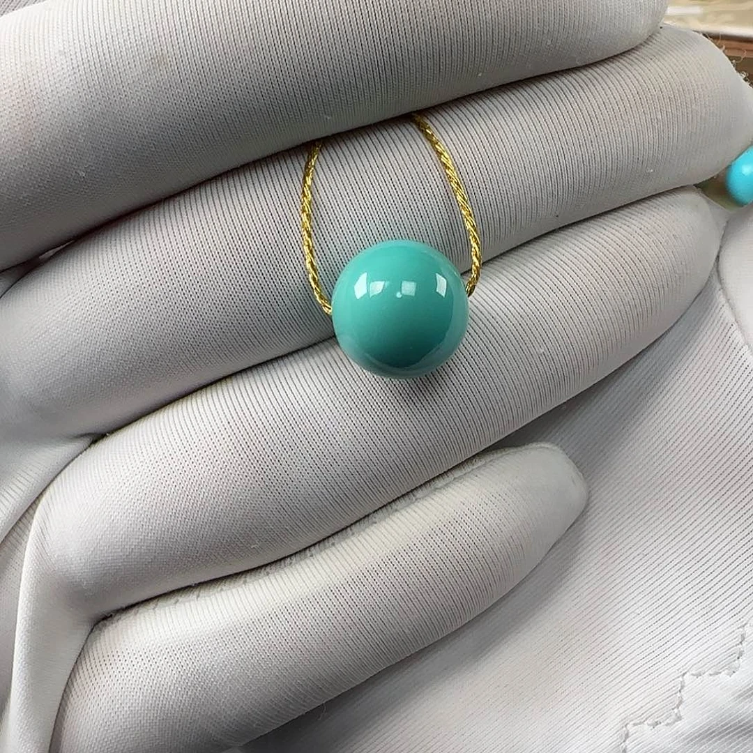 绿松石未镶嵌10mm➕单珠