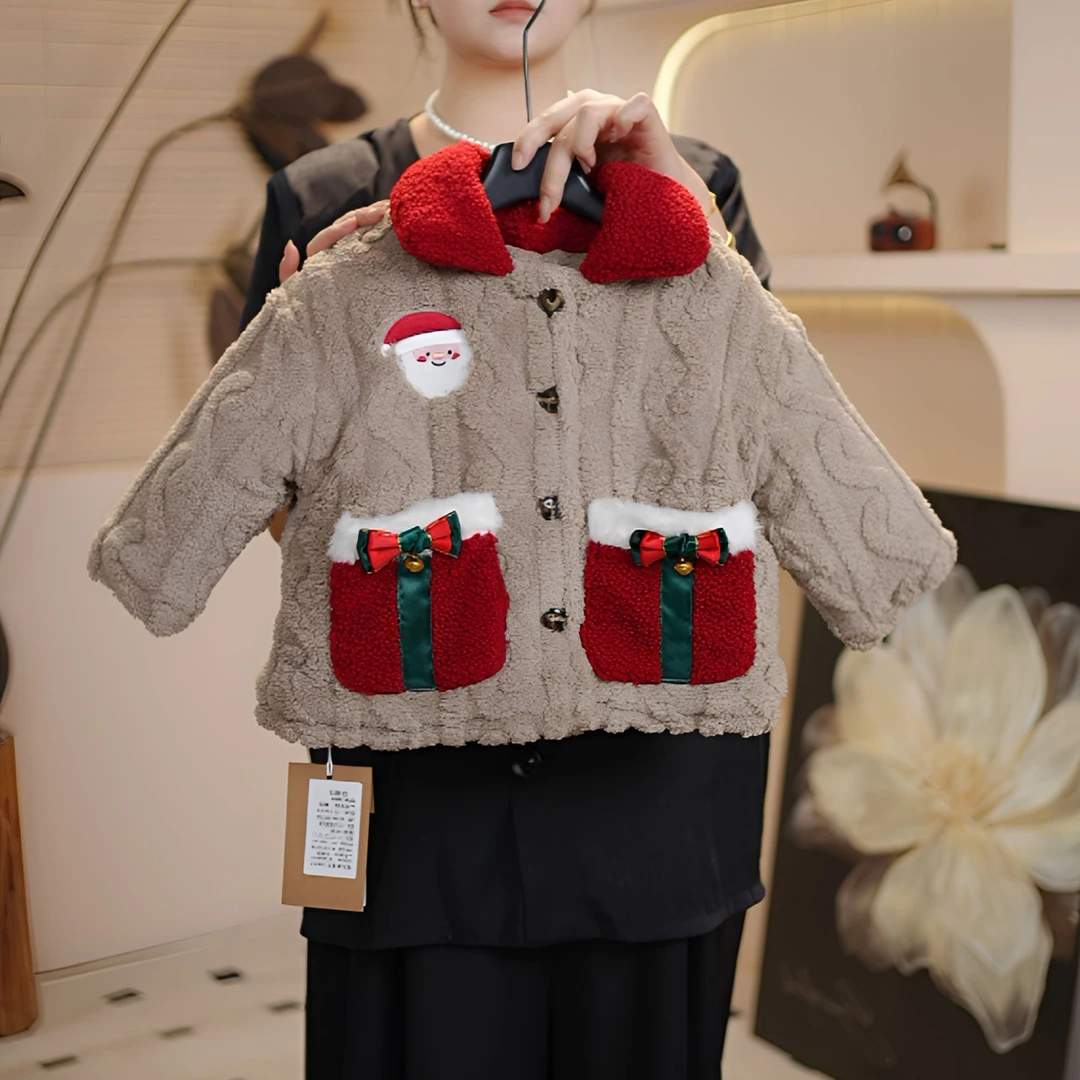 儿童睡衣套装法兰绒中小童宝宝加绒加厚两件套家居服LL24103