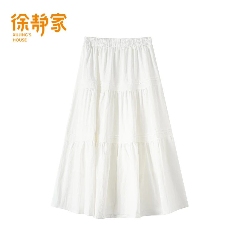 春游出行衣服洋气裙子穿搭女装镂空花朵百搭半身裙伞裙7270001