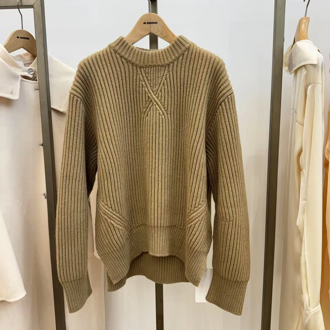 全新未使用  Jil Sander 纯绵羊毛圆领针织