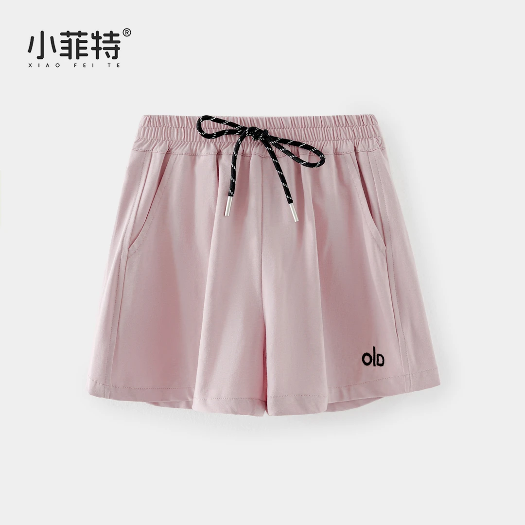 小菲特夏季新款女童休闲宽松三分裤子儿童薄款棉布短裤HNKX52139