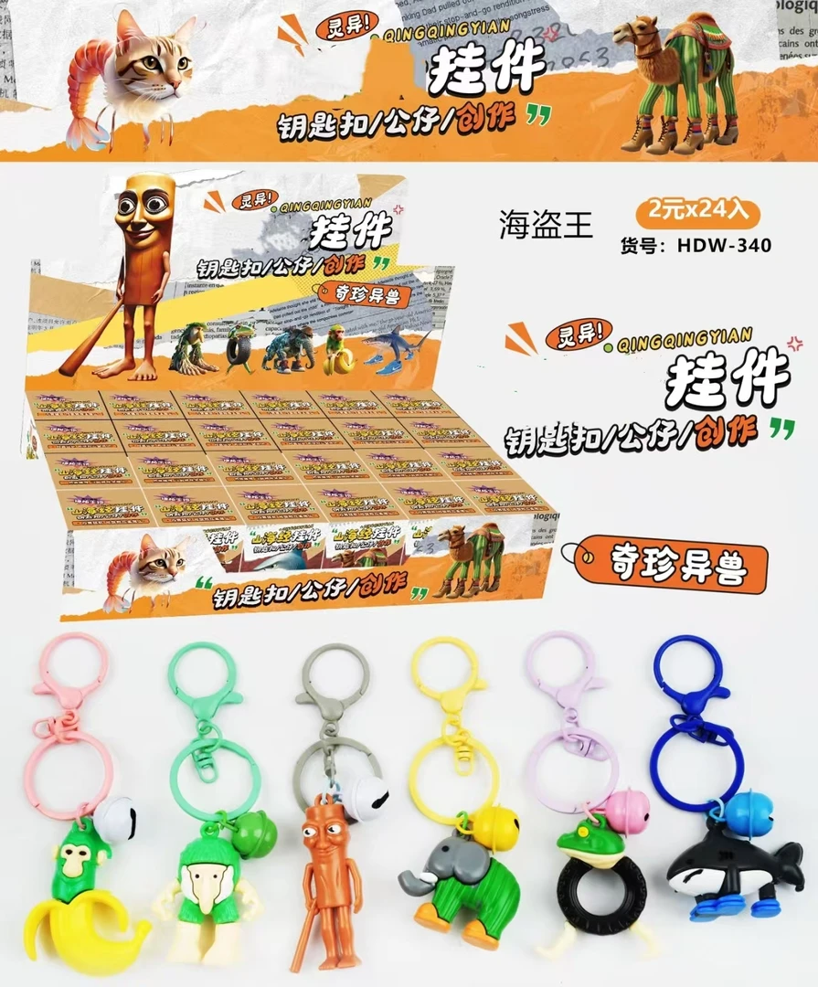 创意整蛊热梗钥匙扣搞怪抽象木棍人大脚树亚克力书包挂件礼物