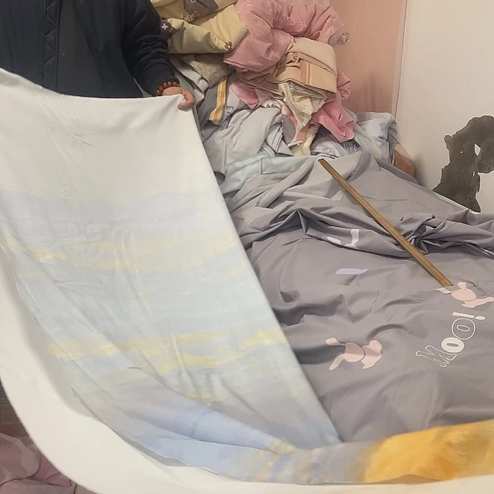 牛***兰棉长绒棉蓝黄印染1.4米