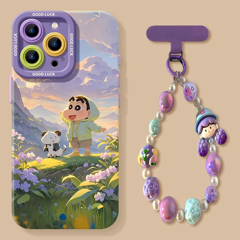 蜡笔小新适用苹果16pro手机壳iphone15可爱16promax春夏13/12软壳