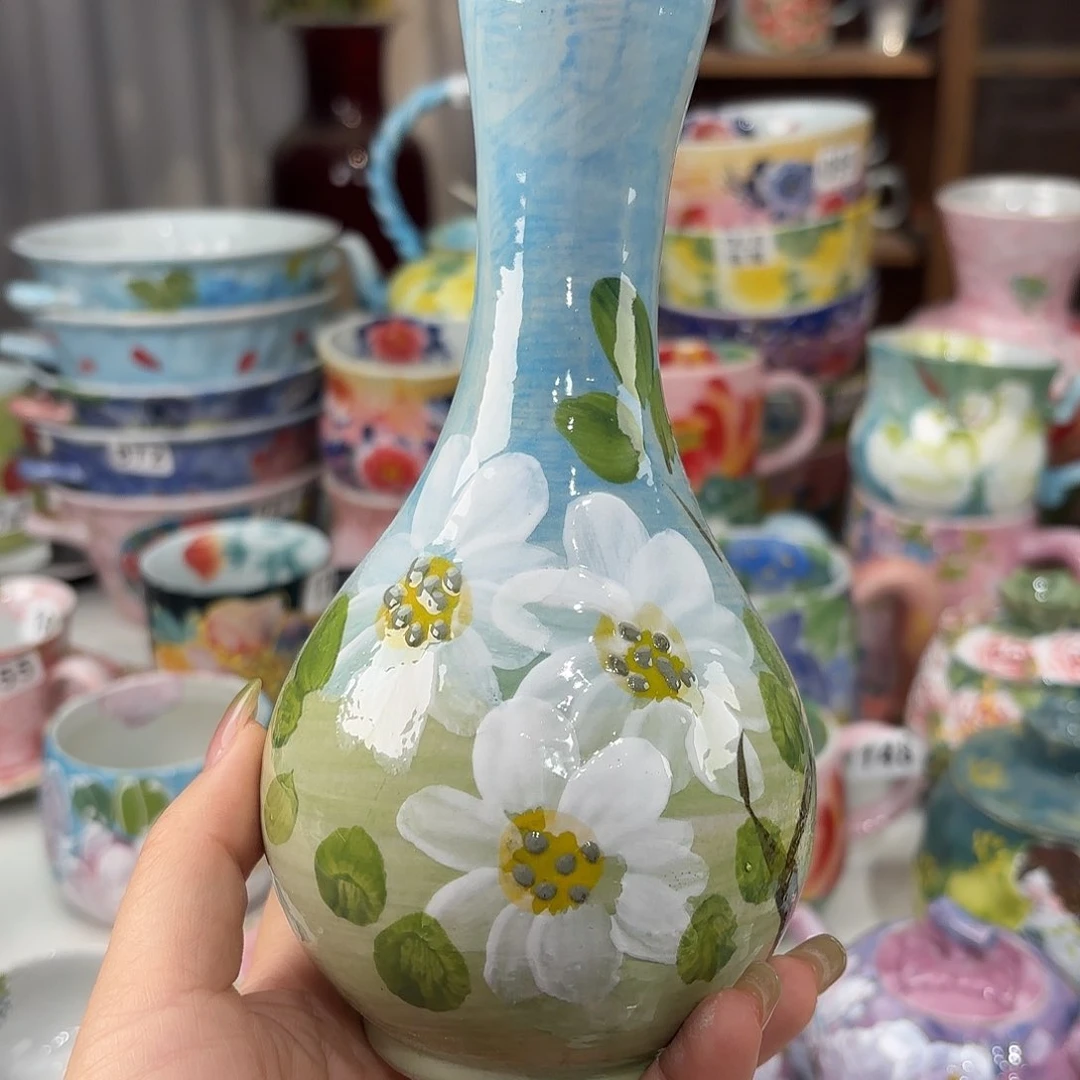景德镇手绘高温釉下彩陶瓷茶具