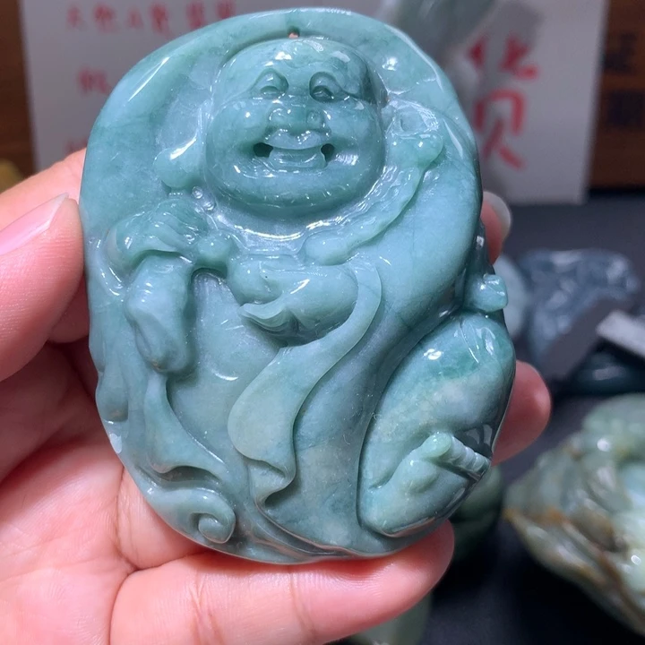 翡翠未镶嵌颈饰保真天然A货翡翠
