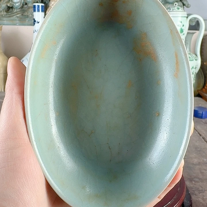 汝窑鸭蛋洗品相完美