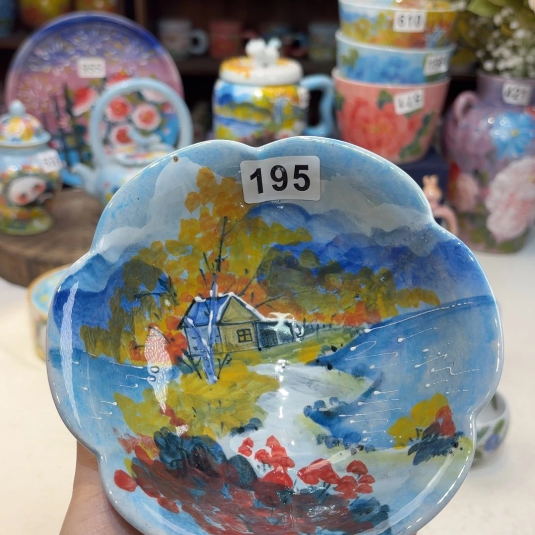 景德镇手绘高温釉下彩陶瓷茶具