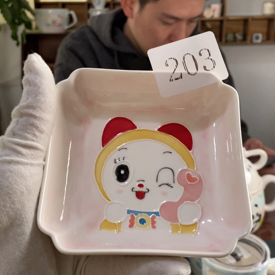 瓷片景德镇釉下彩手绘