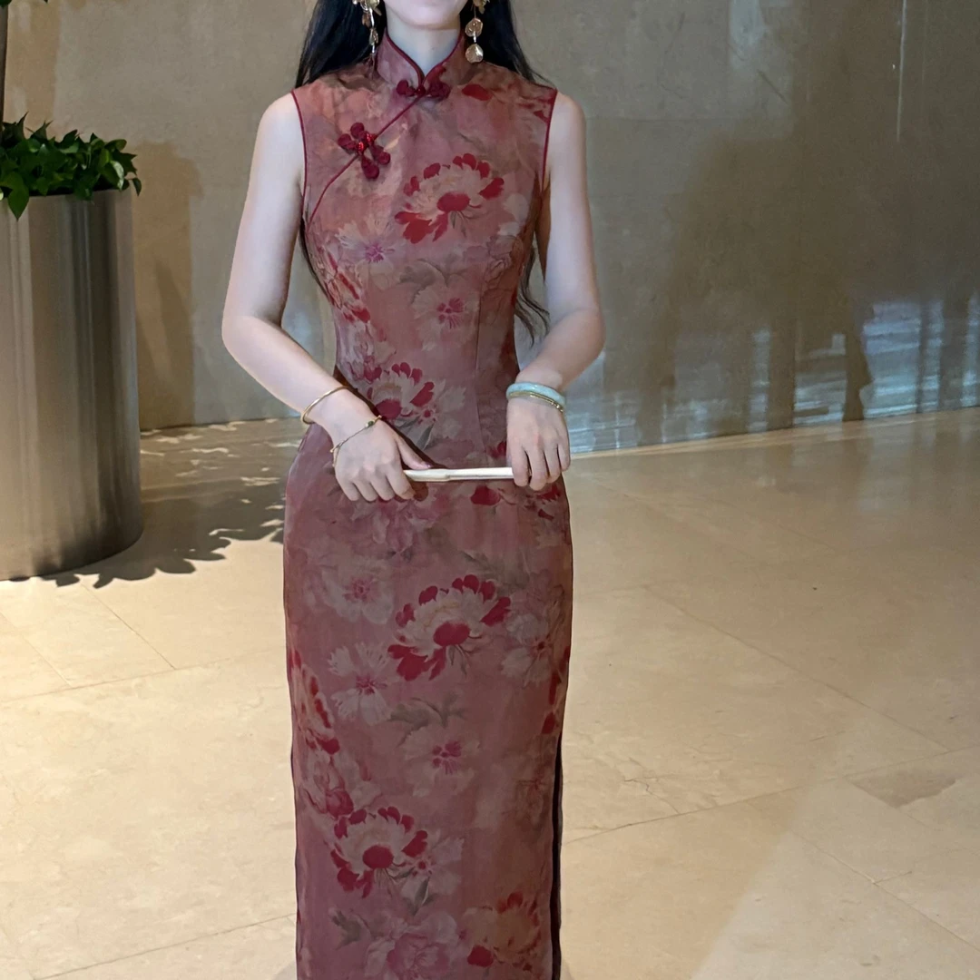 画报夫人原创自制 国风盘扣旗袍连衣裙平替博红颜一笑