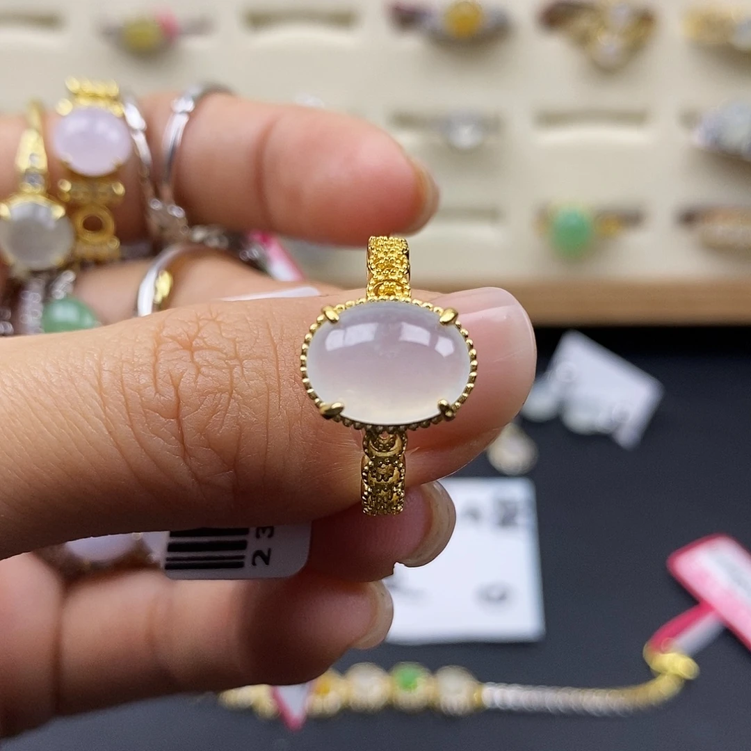 翡翠银S925镶嵌戒指