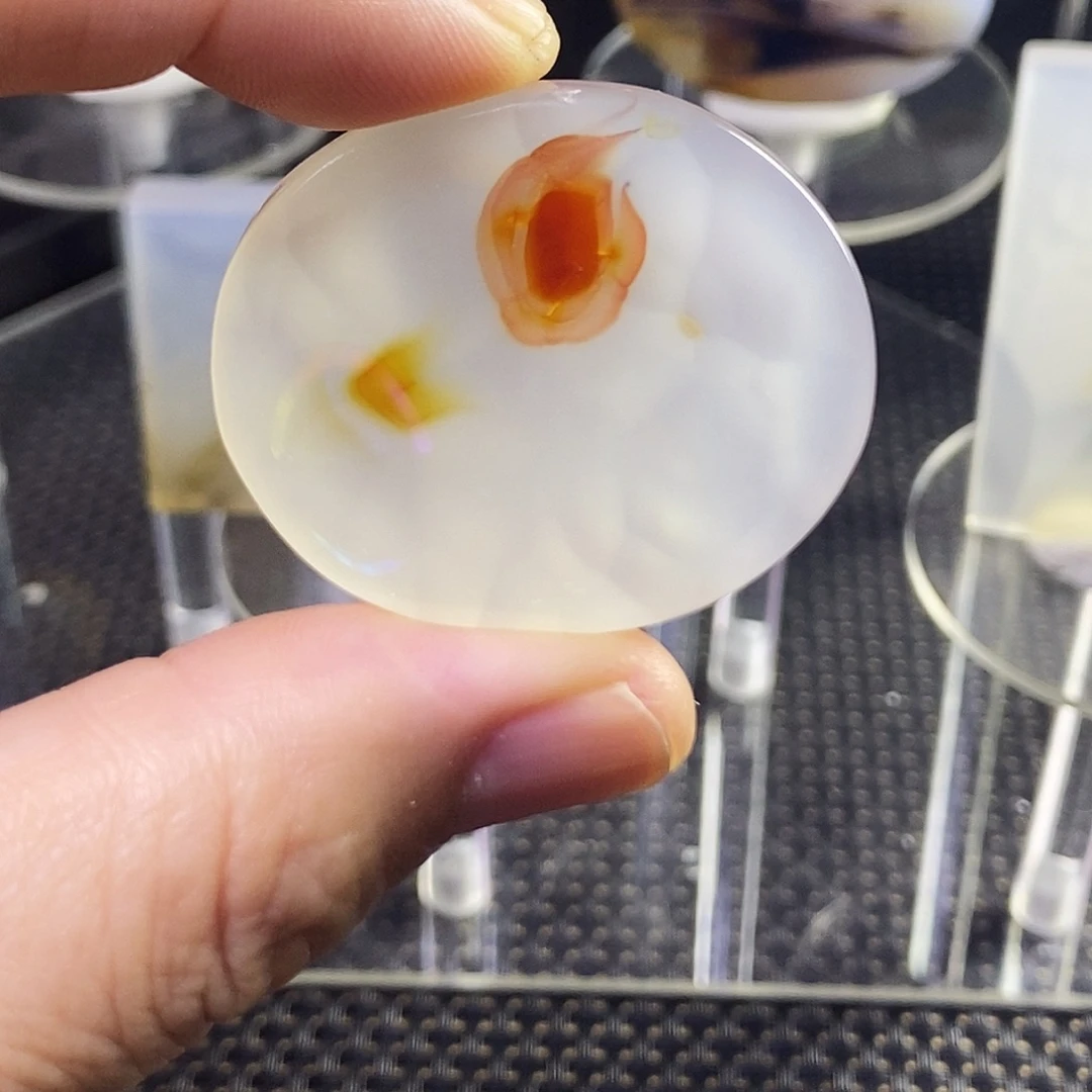 合成碳硅石非金属时尚图纹画面石饰品