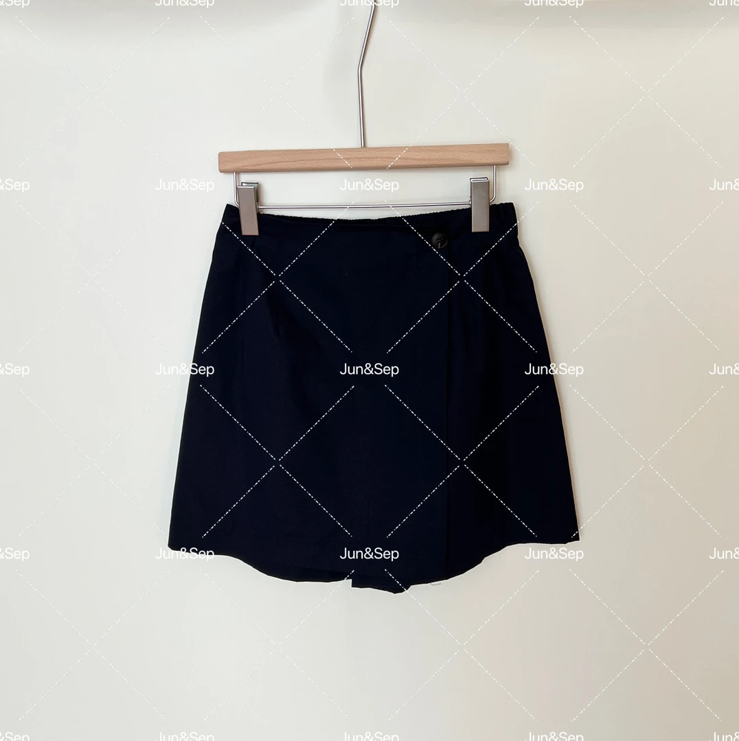 WMeng.一粒扣*极简显瘦百搭净版休闲裙裤JS-K-25041903