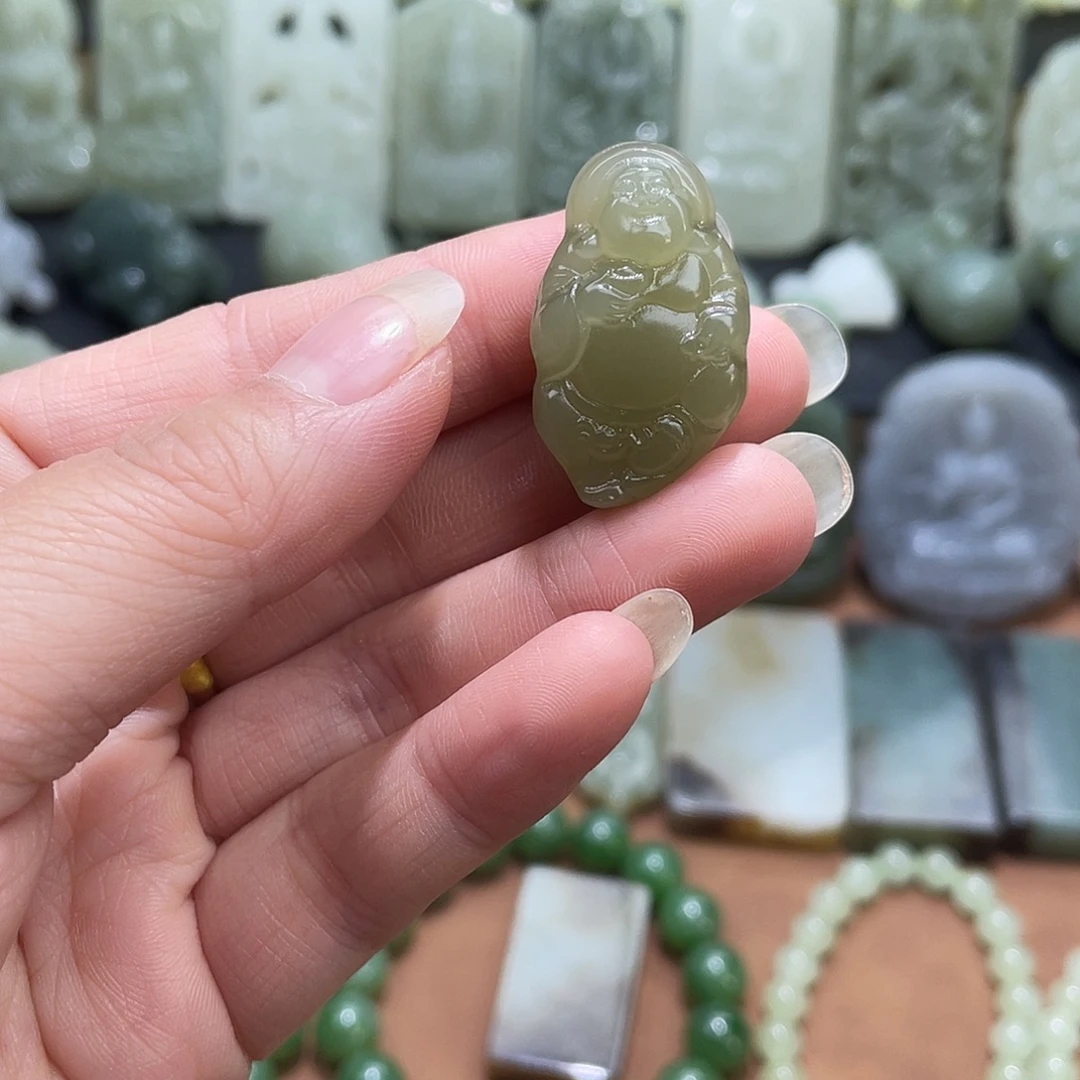 和田玉未镶嵌吊坠(不含链)