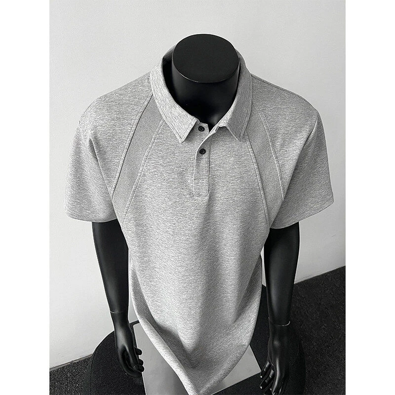 简约版型空气棉短袖男款夏季宽松透气半袖上衣cleanfit正肩t恤衫