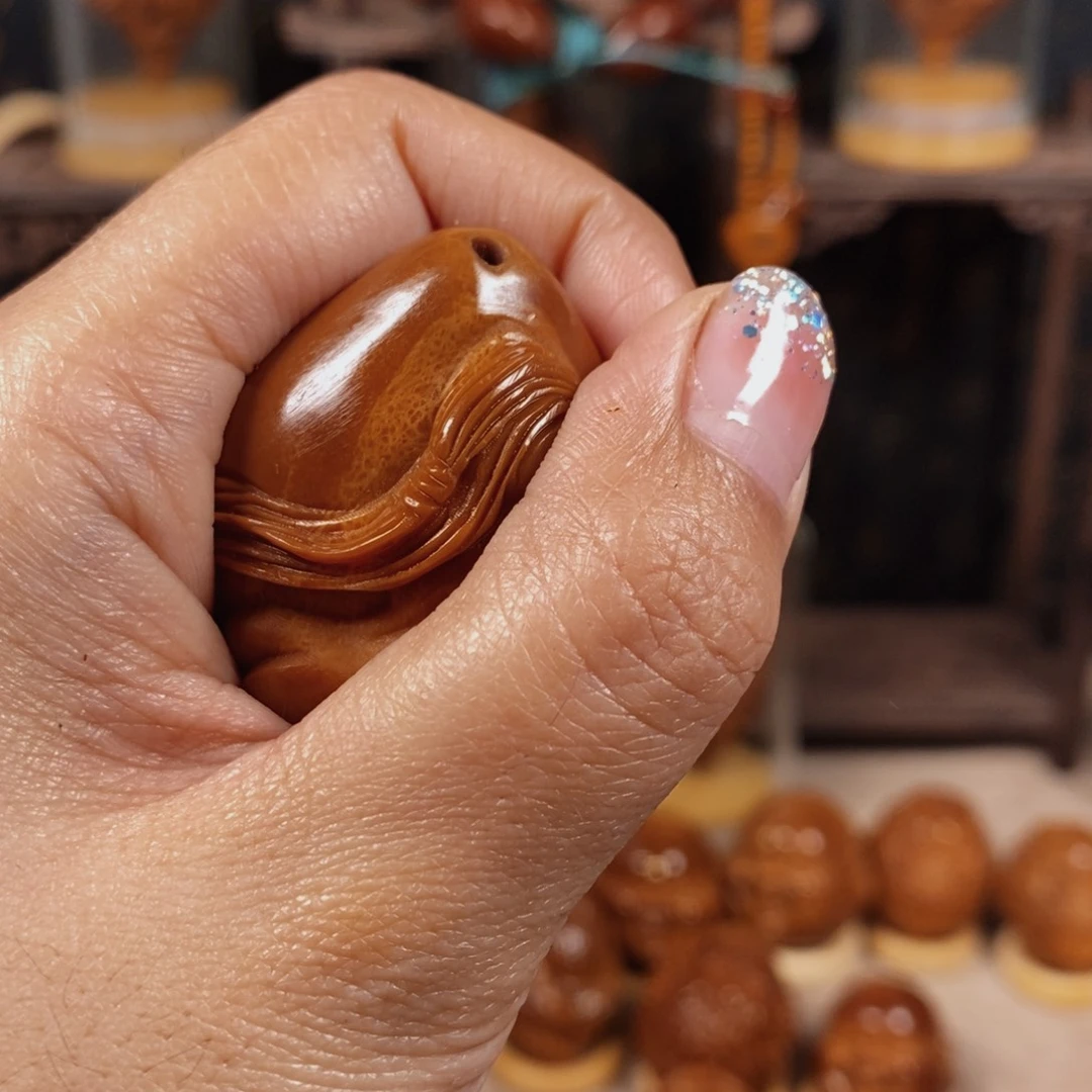 橄榄核吊坠啊*美女生命单颗0088