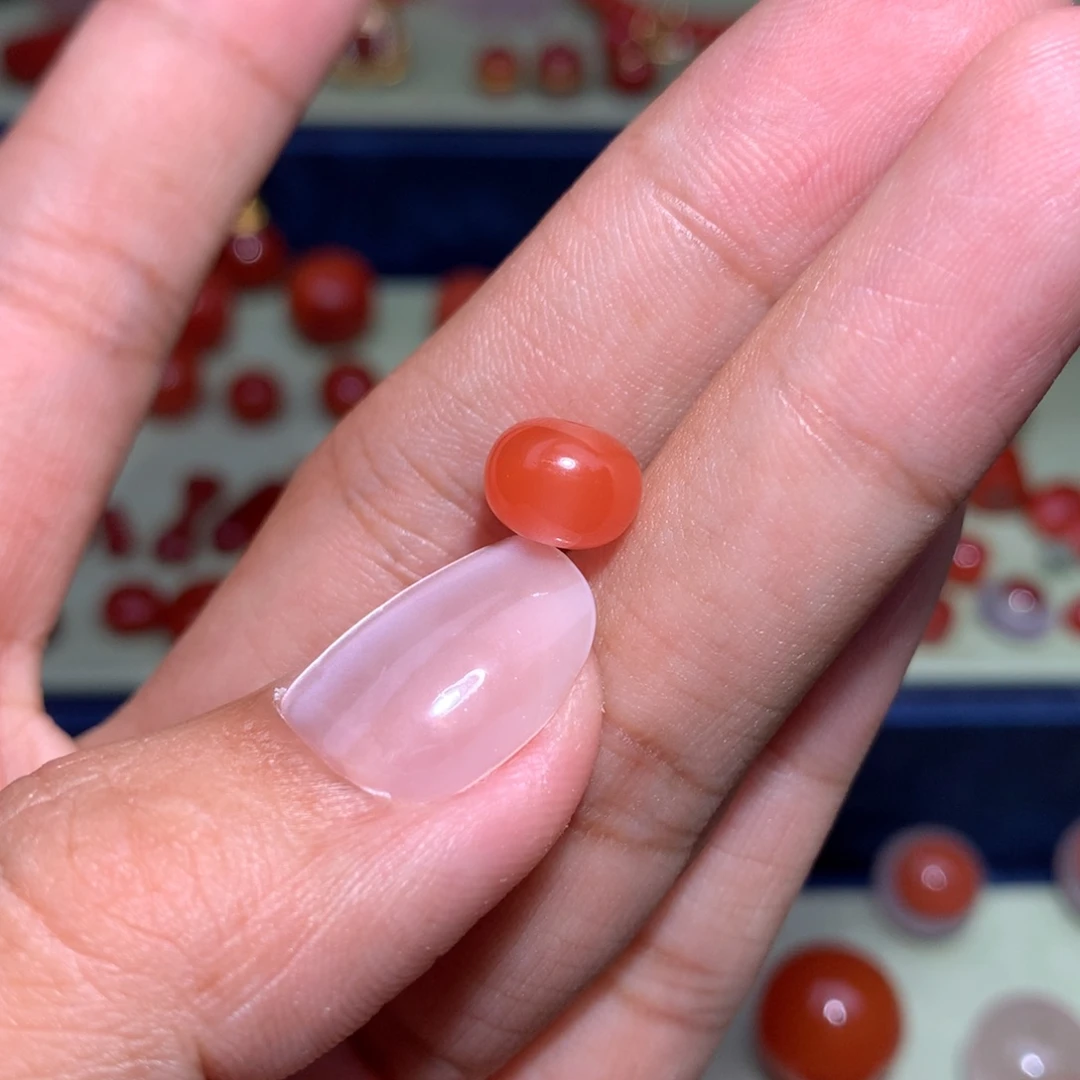 南红玛瑙面包8.5×6.6未镶嵌