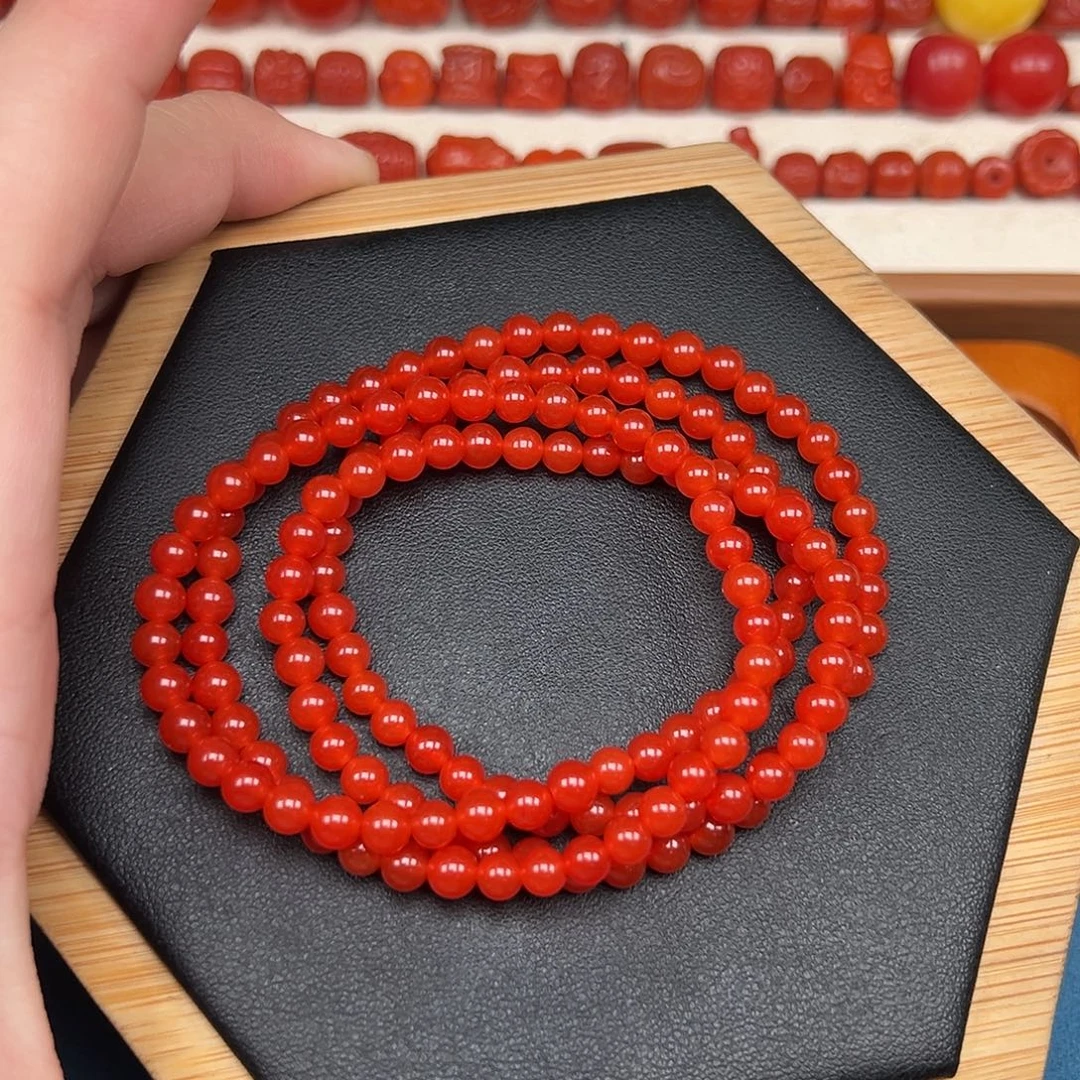 南红玛瑙未镶嵌卡5典藏级保山料长链一条