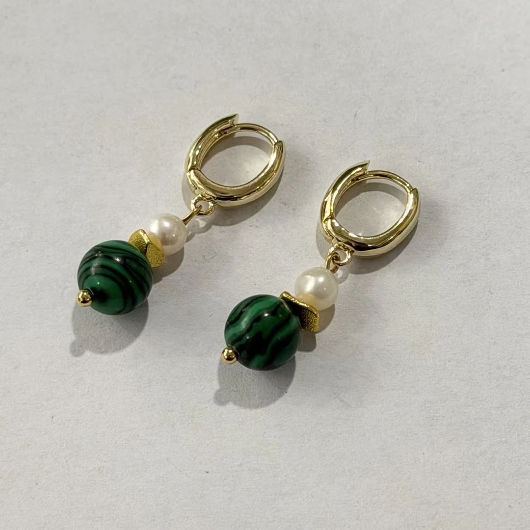 1603绿色流苏气质耳钉
