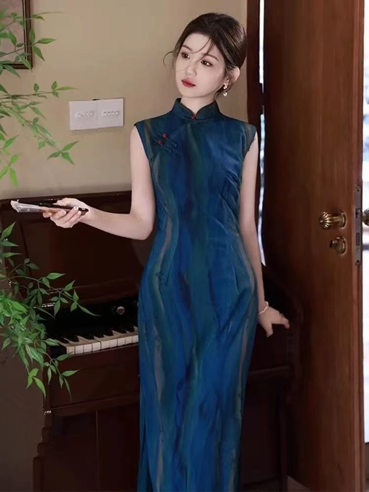 【青云】上上签 夏季复古新中式旗袍2025新款无袖气质日常显瘦文艺