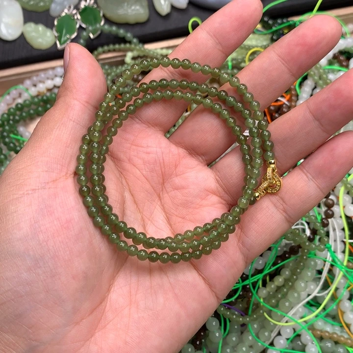 和田玉未镶嵌手链159