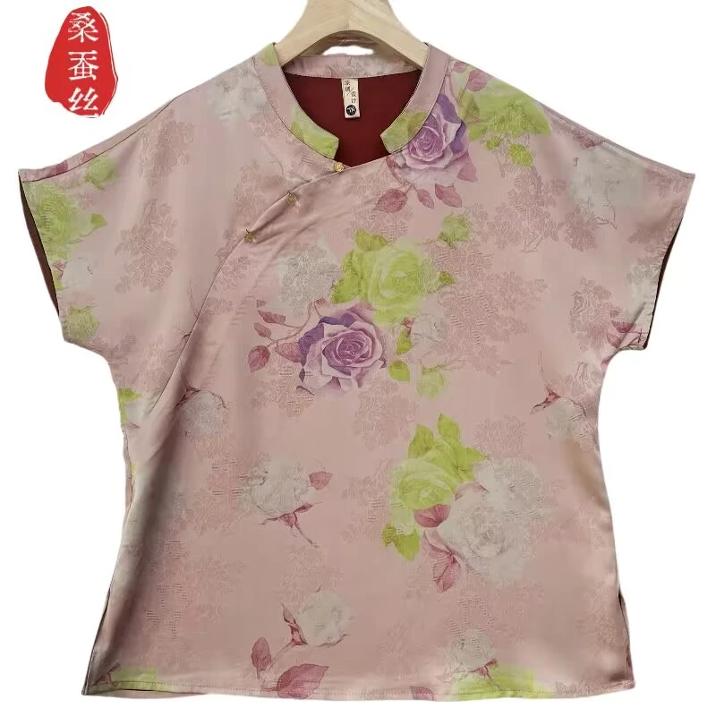 简陆【松烟】新中式国风短袖衬衫2025夏季新款洋气上衣女-816