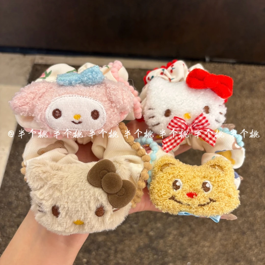 新款可爱Kitty美乐蒂粉色少女发绳发圈日韩弹力头绳大肠马尾发饰