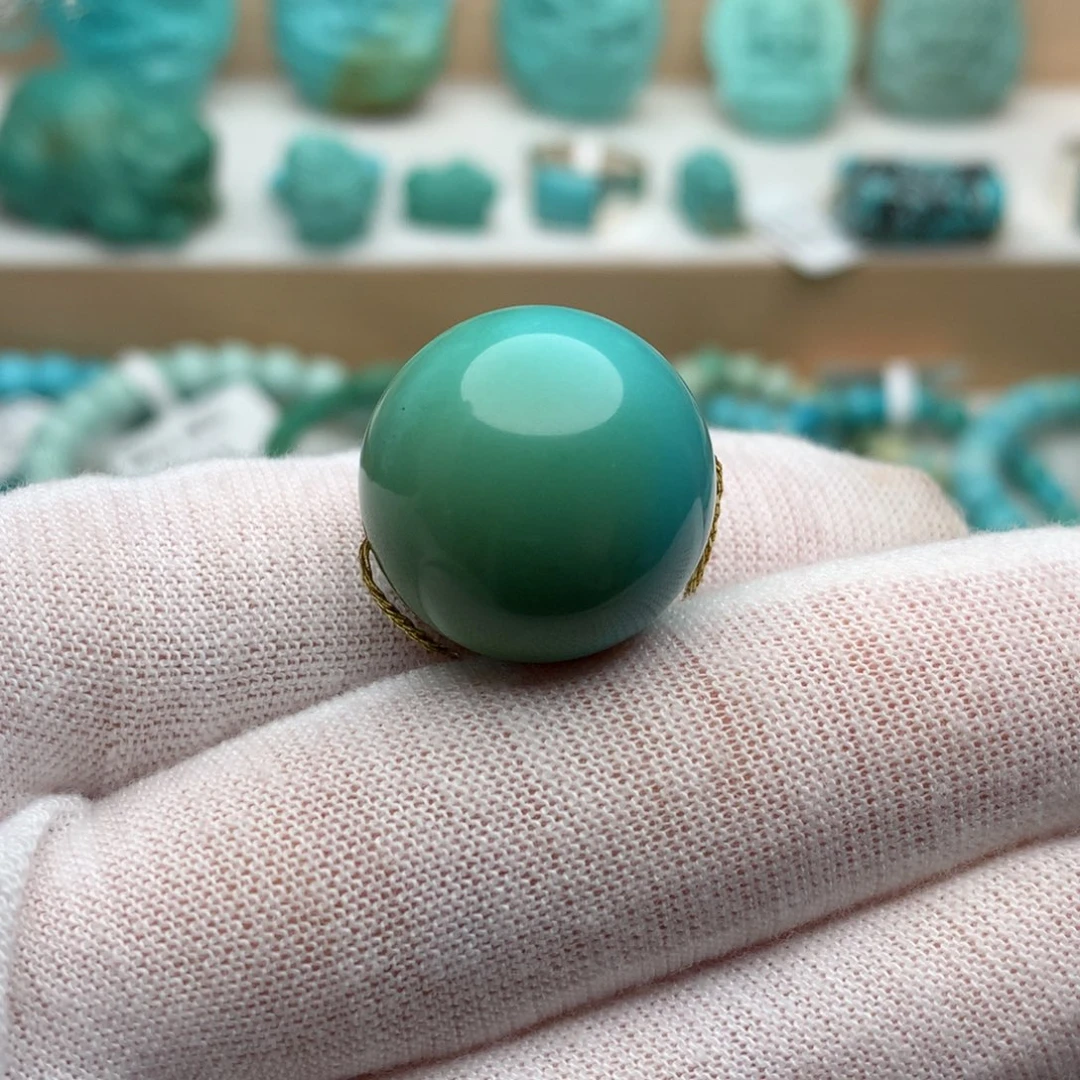 绿松石未镶嵌珠宝奇石19.5mm