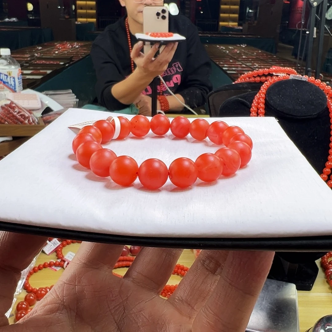南红玛瑙未镶嵌多样性发一10+哑光红