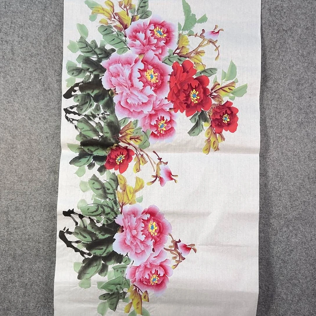 国画116 花鸟在树丛的顶端鸣叫叫声响