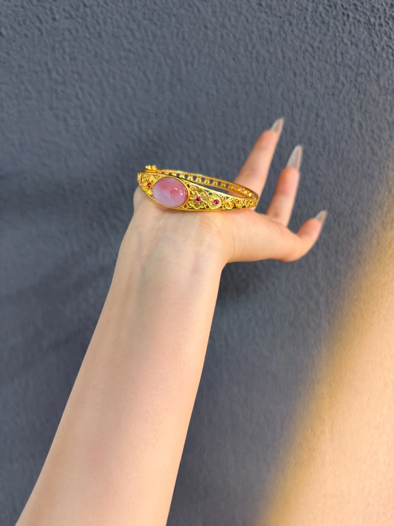 【莹莹专属】天然盐源手镯M5077