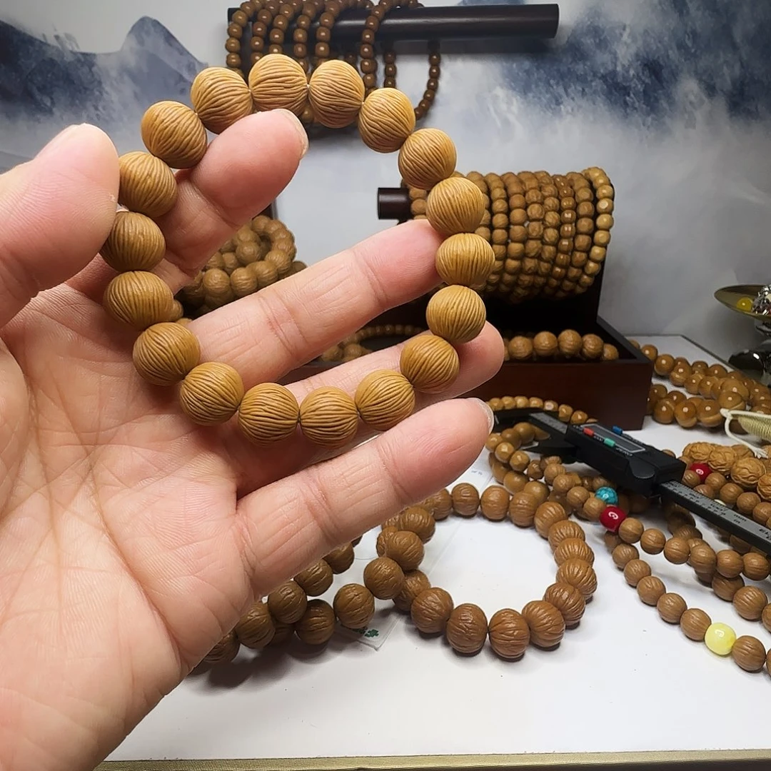 手串猴头核桃全品无暇猴头手串金丝