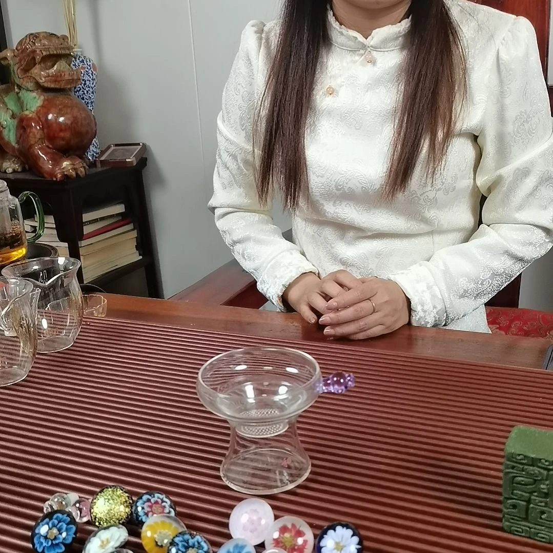 高硼硅玻璃手柄款茶滤