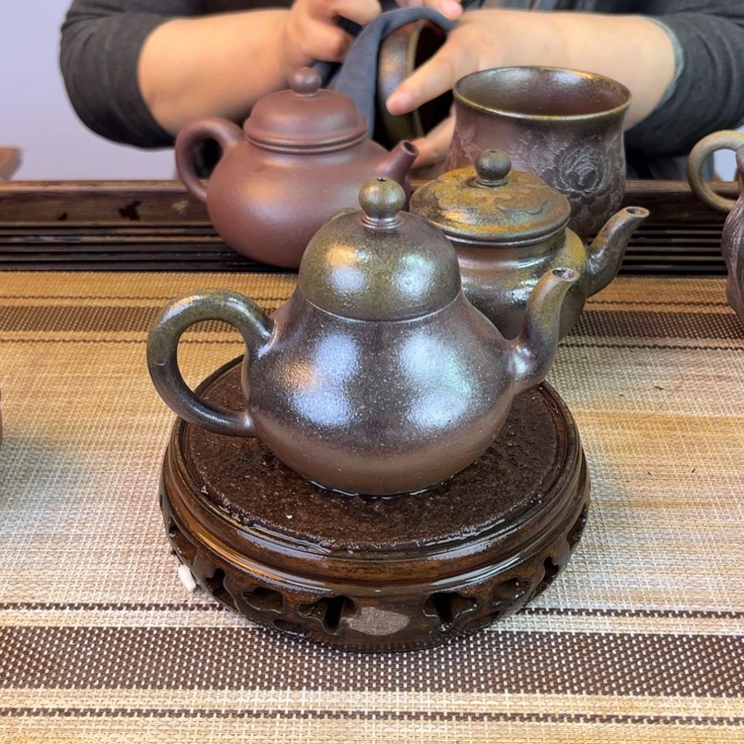 紫砂茶壶底槽清柴烧180cc