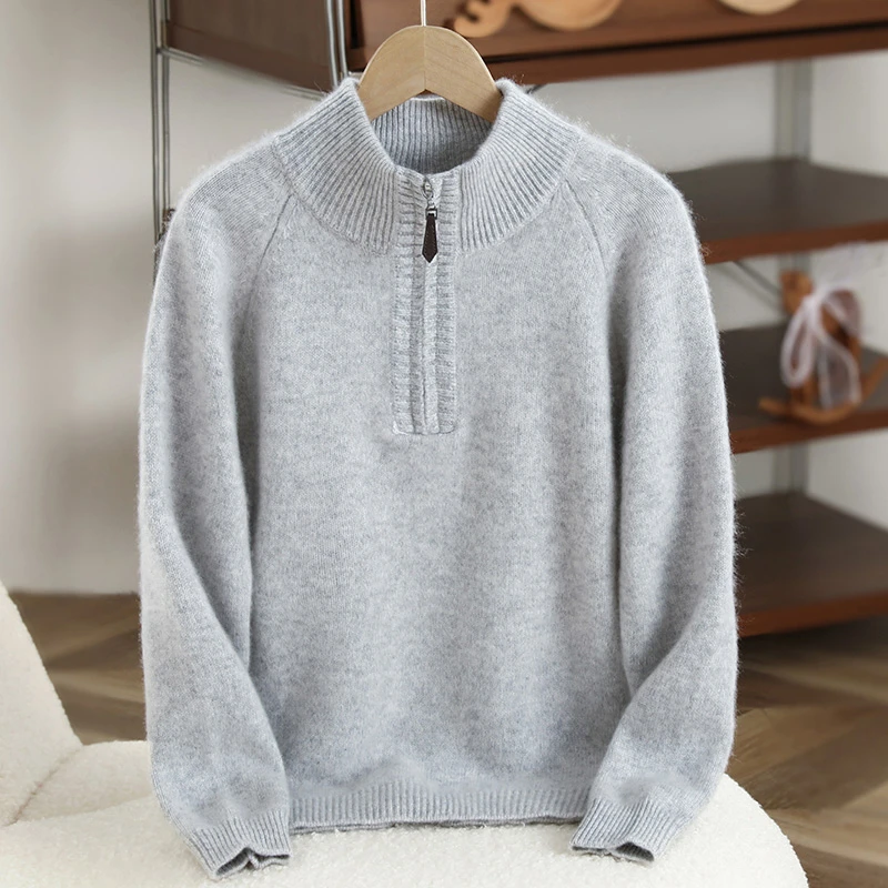 【100羊毛】加厚毛衣针织衫儿童高领羊毛衫羊毛衫休闲纯色套头