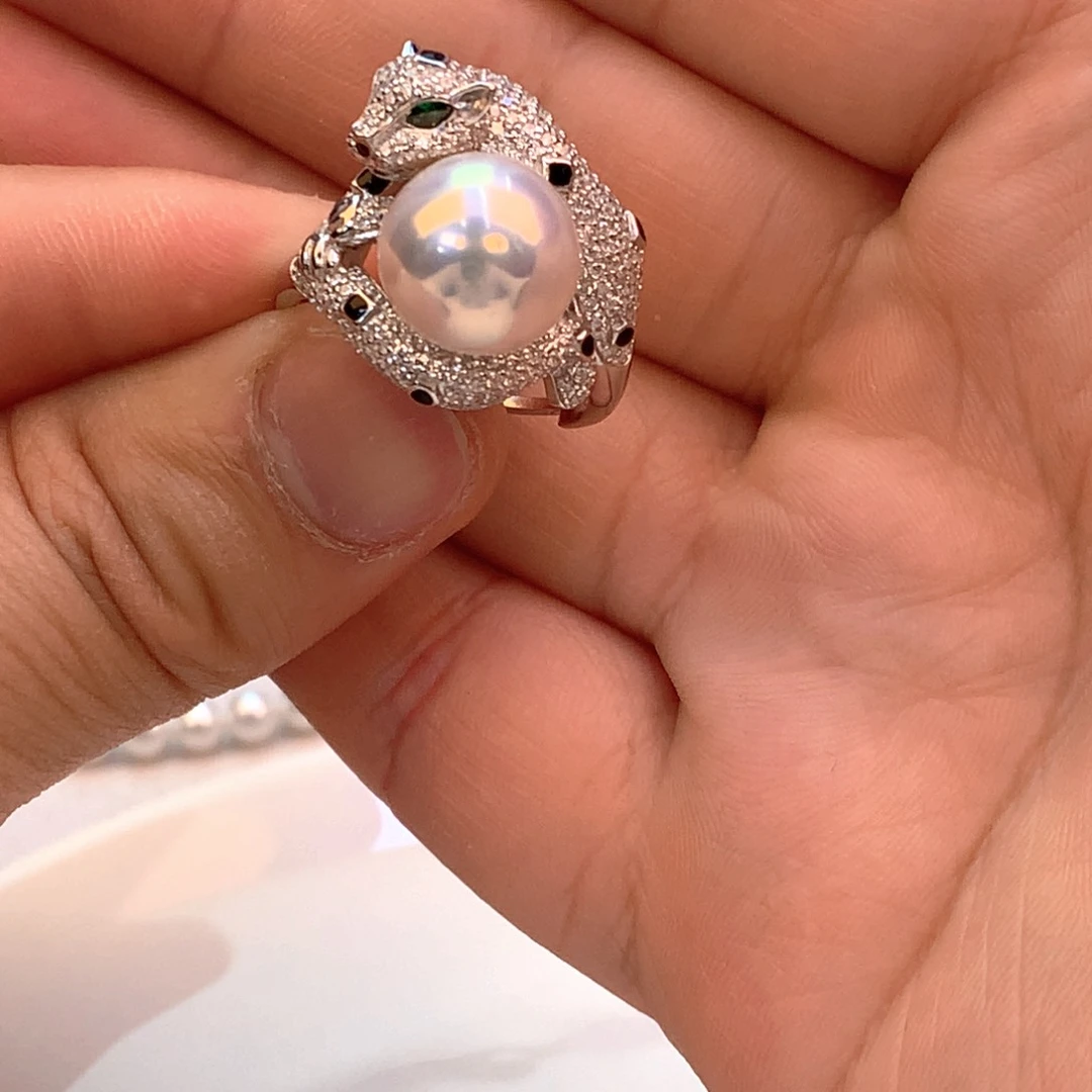 淡水珍珠戒指银S925镶嵌