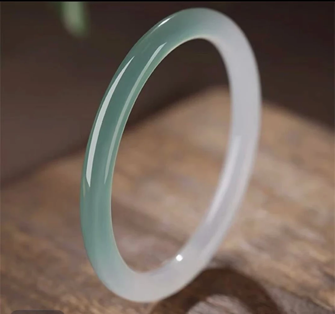 天然玛瑙6mm半山水手镯（圈口50-58）到手一条