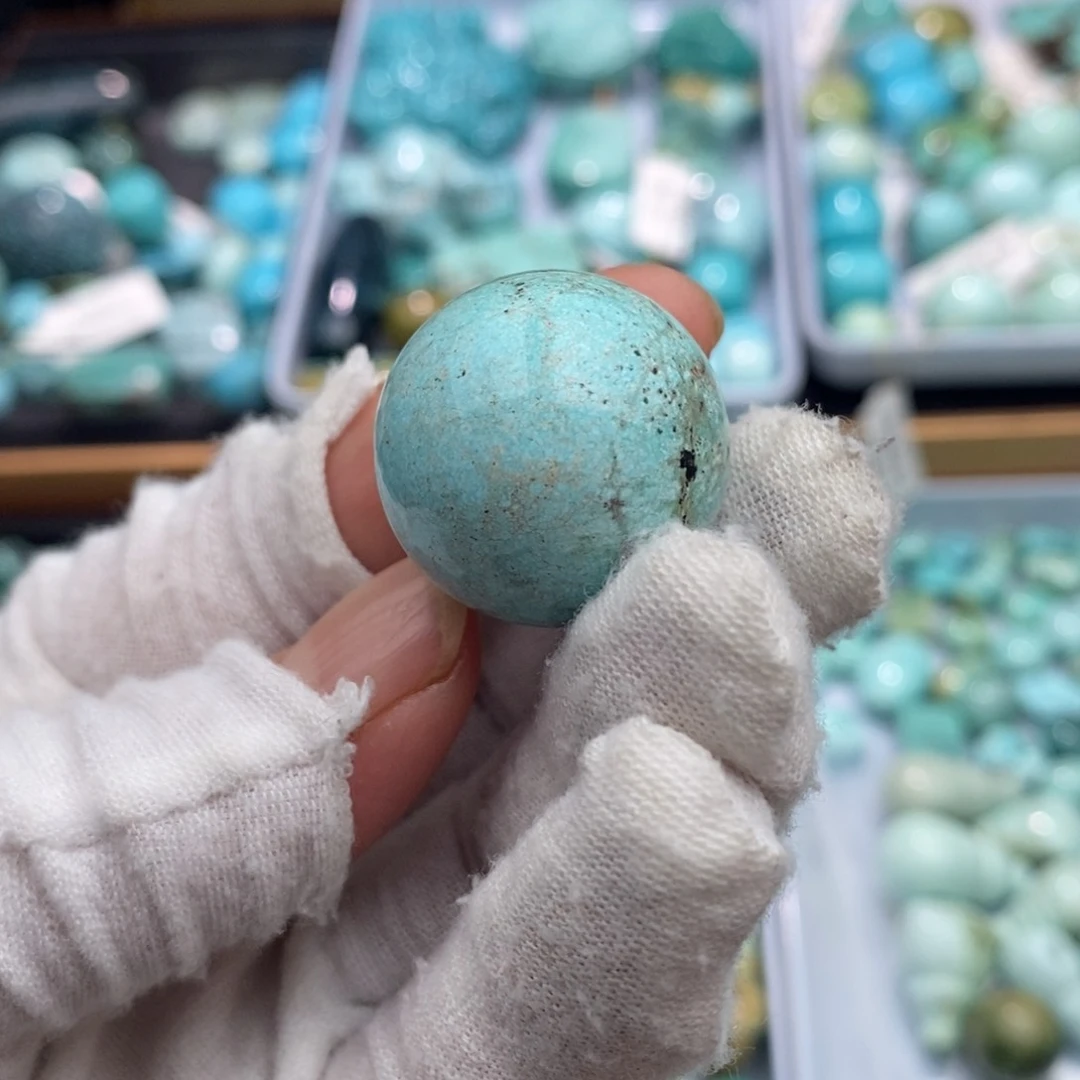 未镶嵌绿松石卡24圆珠