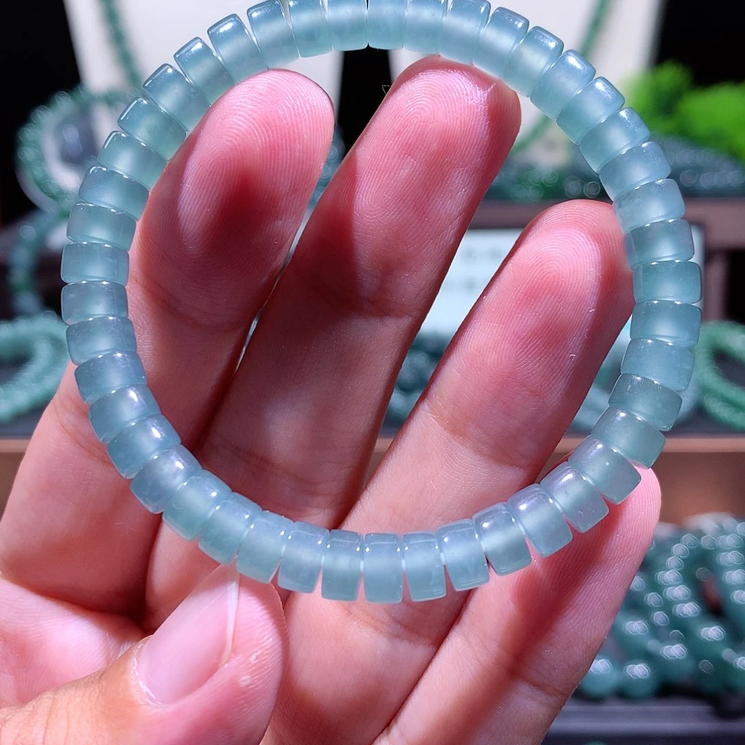 翡翠未镶嵌手链天然a货翡翠手串7