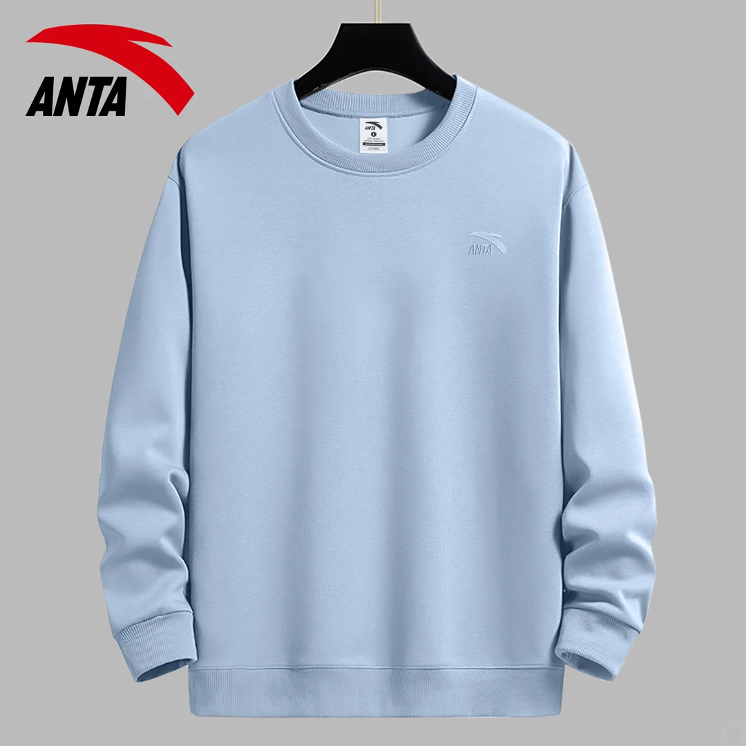 安踏卫衣男秋冬新款正品休闲圆领棉质长袖上衣圆领宽松舒适运动服