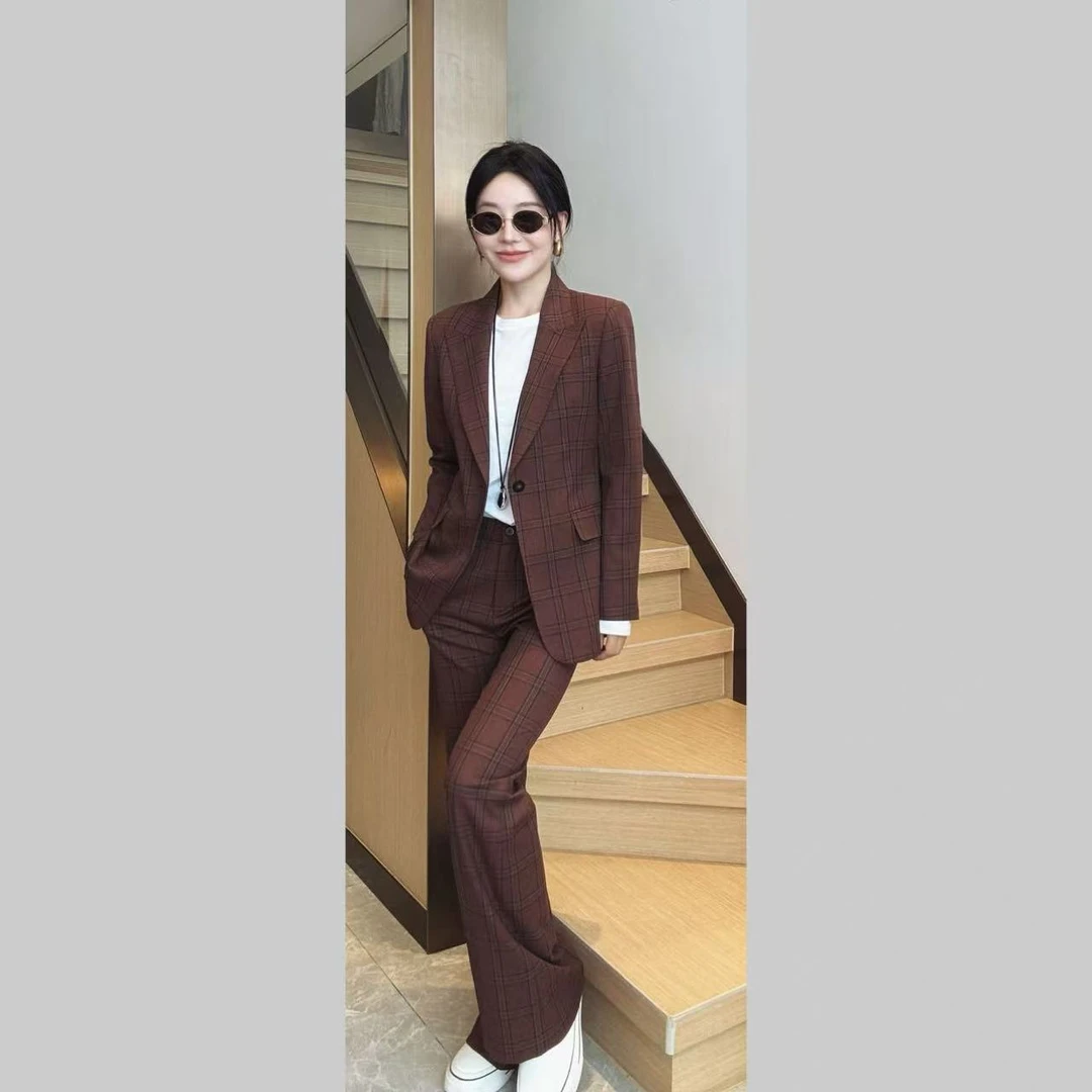 THE MYC 千金风修身西服套装英伦格