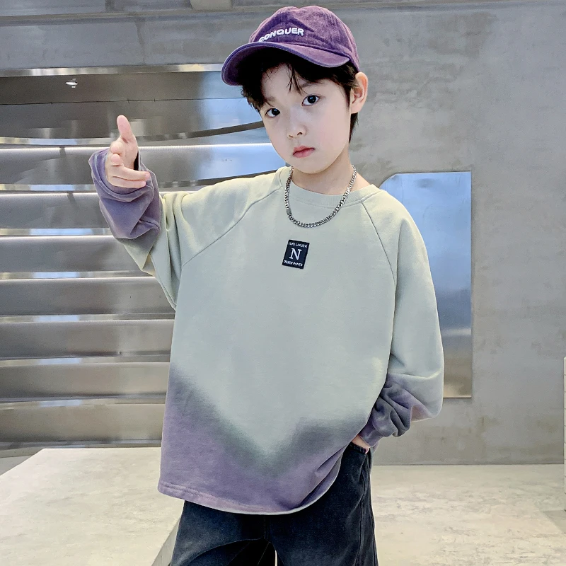 儿童装卫衣男童6-12岁2025新款春秋款长袖上衣大童春季洋气打底衫