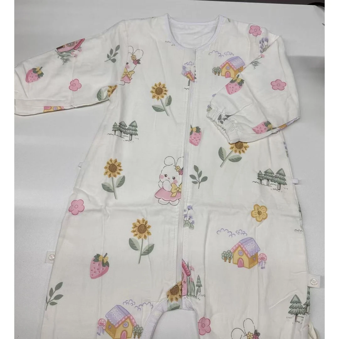 新款双层纱布分腿哈衣82086