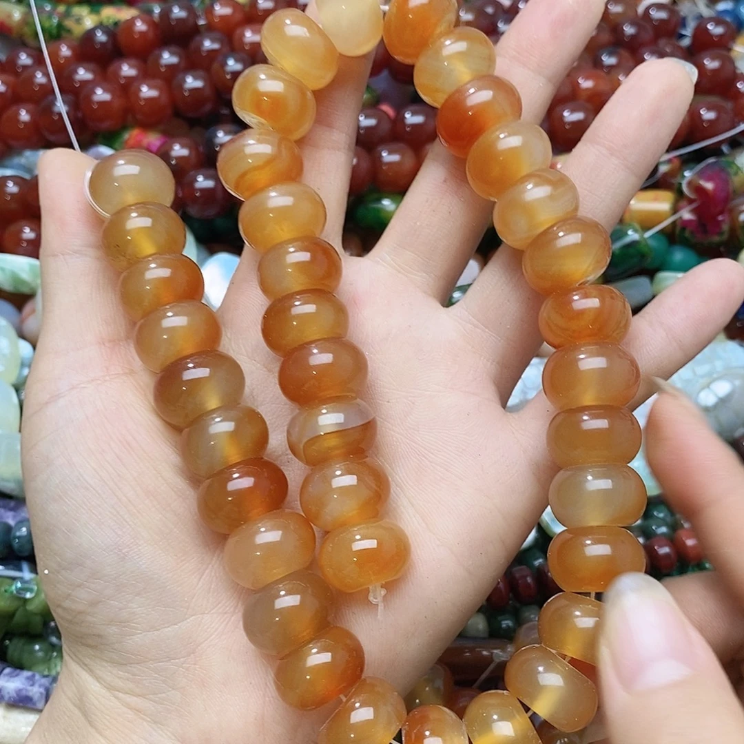未镶嵌玛瑙/玉髓珠宝半成品玛瑙算盘一条