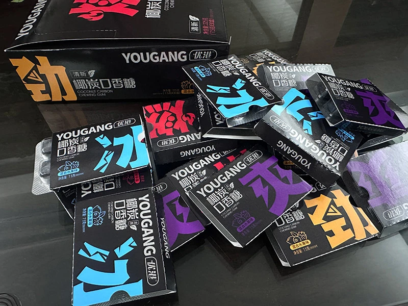 椰炭口香糖椰炭维C清新口气随身携带零食糖果