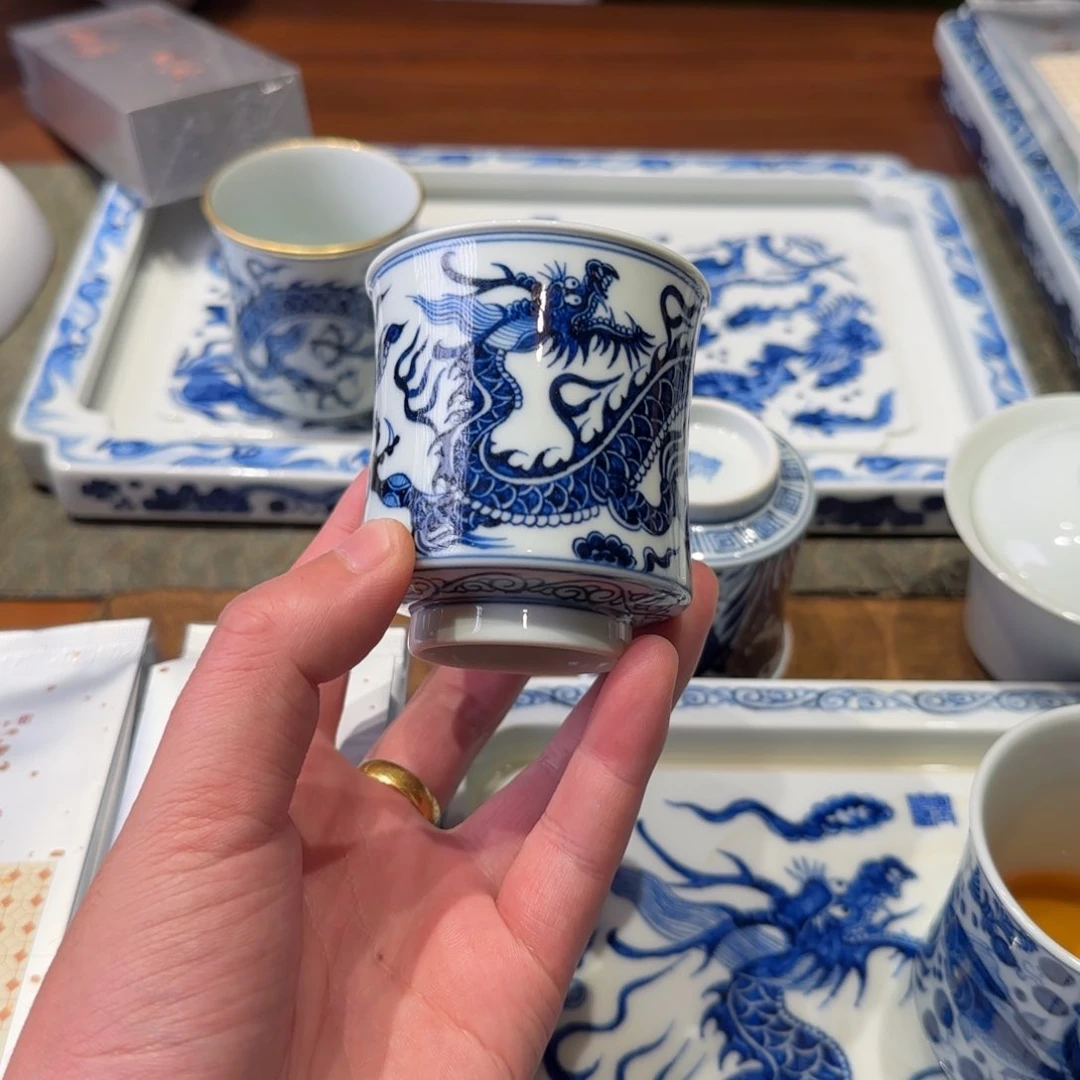 杯子_*奕束腰马蹄龙纹主人杯130cc